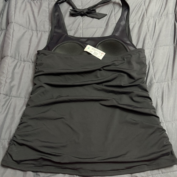 Land's End Square Neck Halter Tankini Swimsuit Top - Size: 16L - Picture 8 of 16